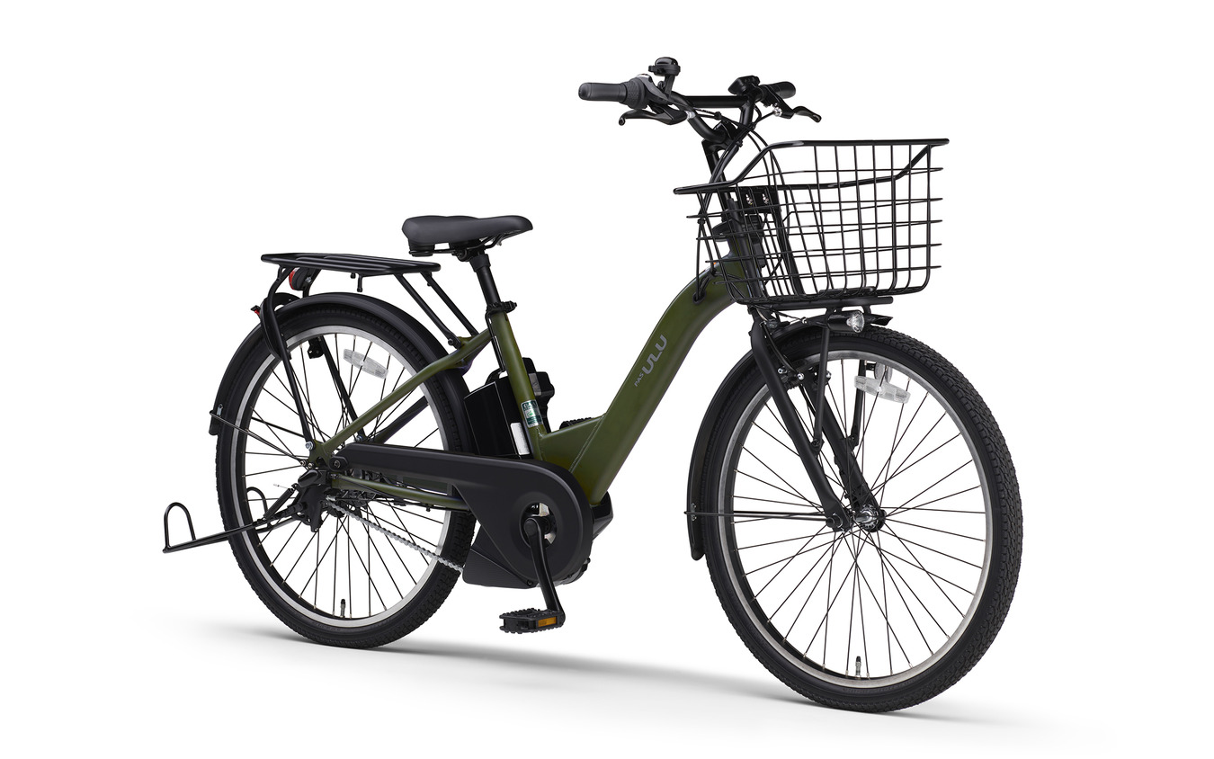 電動自転車 YAMAHA PAS kiss カーキ 3人乗り対応 80 PAS Kiss（パス