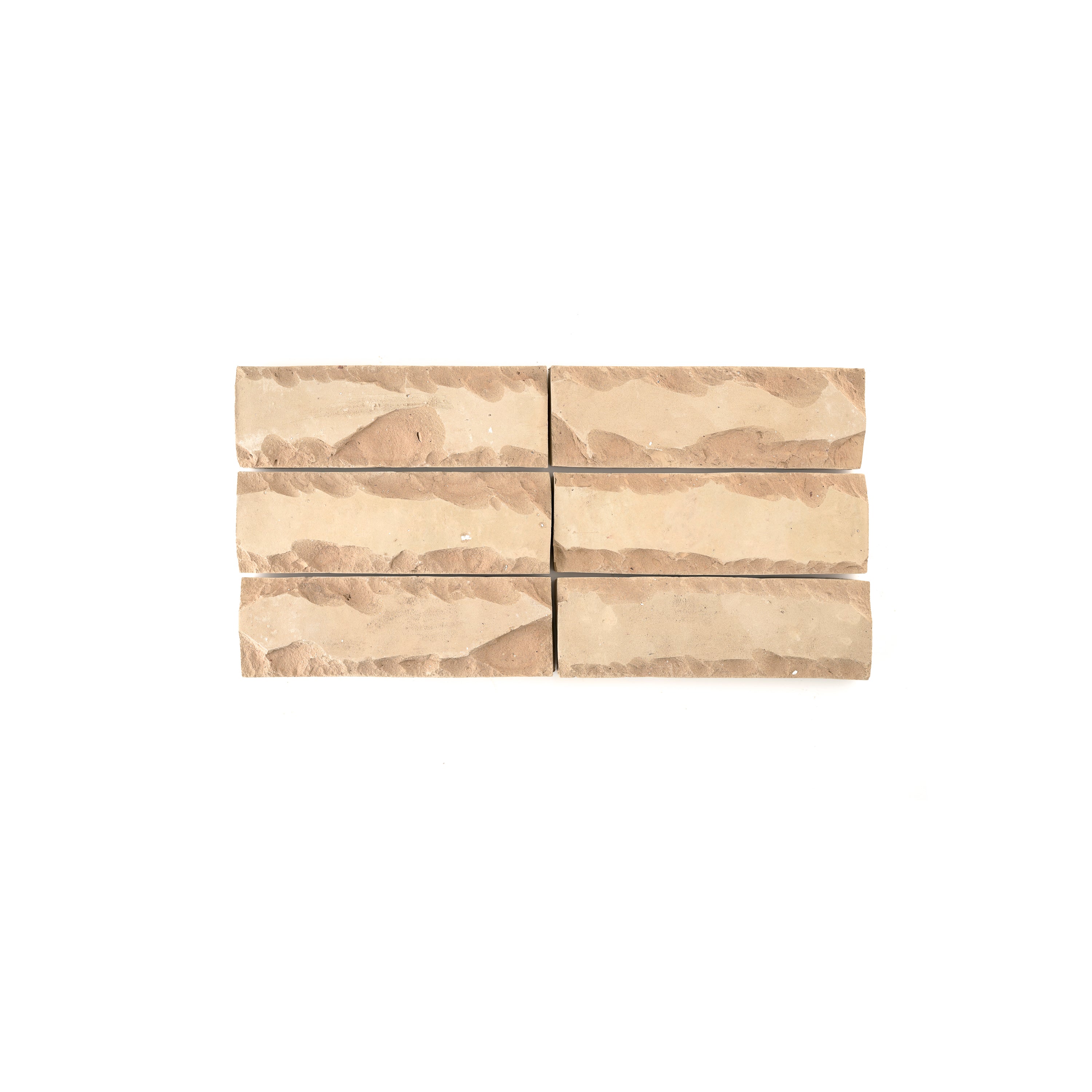 Chiseled Unglazed Natural Terracotta 2x6 Thin Bejmat Zellige Tile