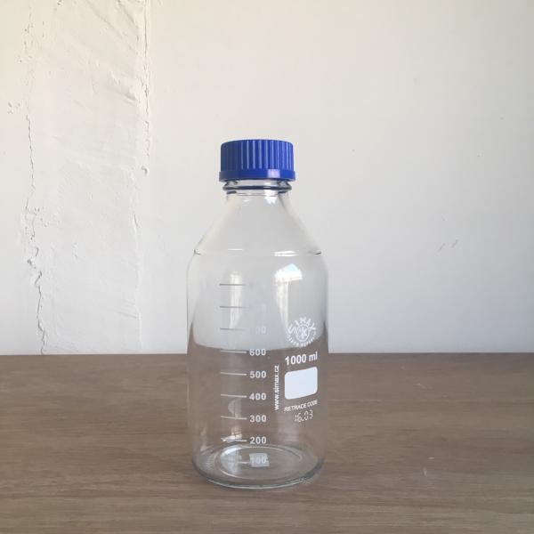 SIMAX ねじ口瓶 1000mL / ストレージボトル / メディウム瓶 青キャップ
