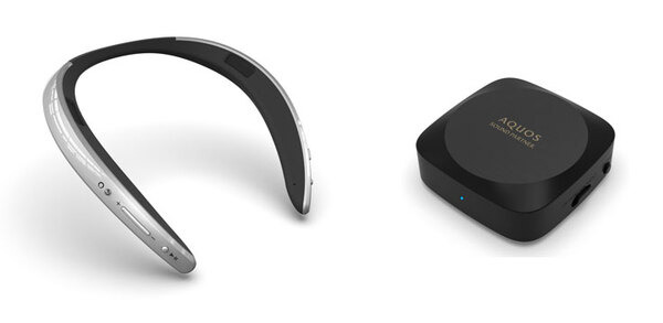 シャープが首掛けタイプのAIネックスピーカー「AQUOS サウンド