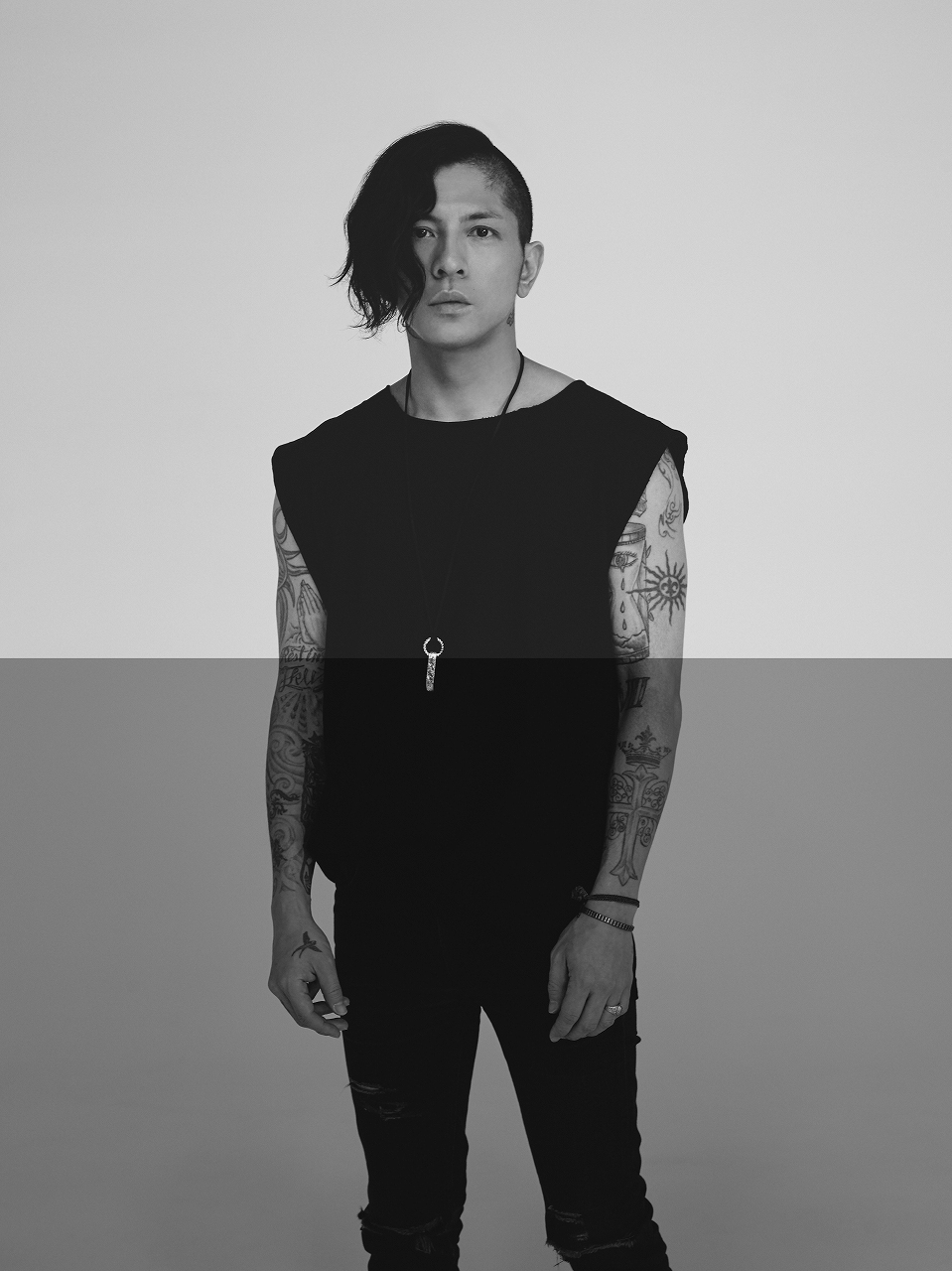 JSFコラボロンT Straight Up NEVERMIND 降谷建志 K j JSFコラボロンT