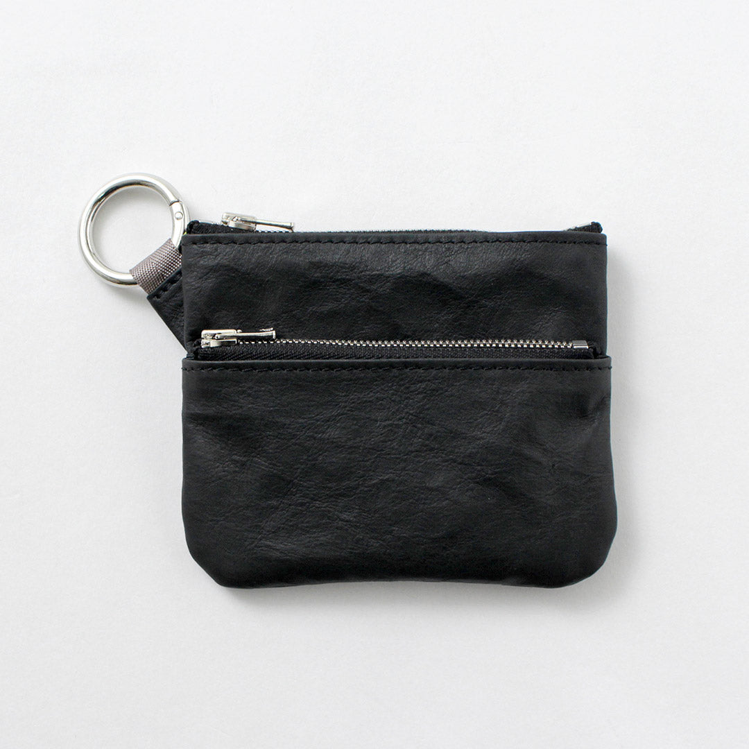 SENTI（センティ） ダイニーマレザー ダブルジップ ポーチ