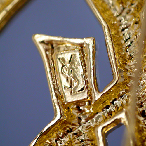 イヴサンローラン ブローチ ゴールド ヴィンテージ YVES SAINT LAURENT