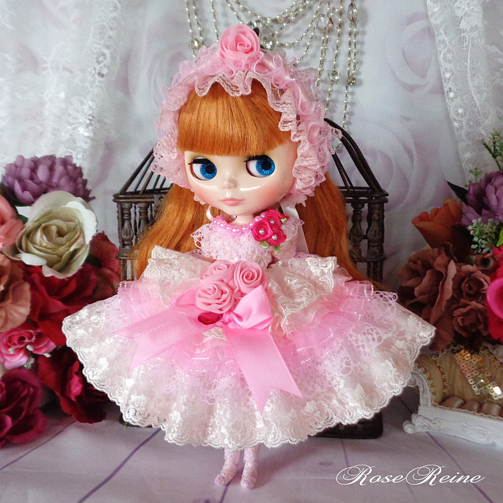 XmasSale アンネローゼ王妃クラシカルモーブピンクの豪華フリルドール