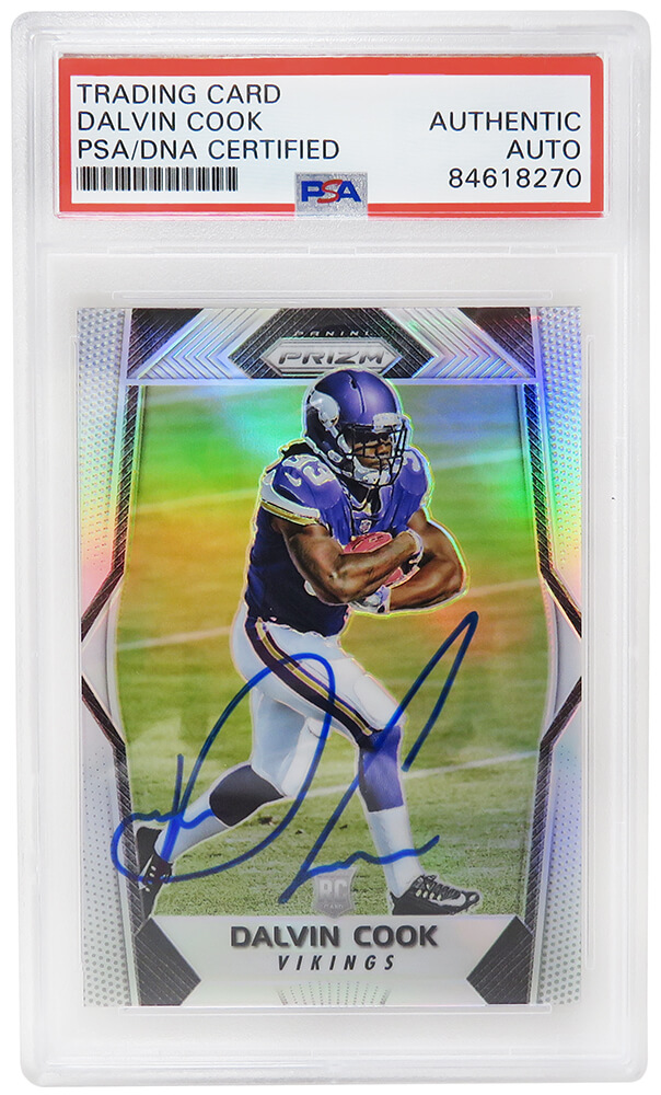 Dalvin Cook Signed Minnesota Vikings 2017 Panini Prizm Silver