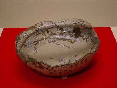 江戸時代中期源内焼極稀少博物館級勢州蔵出讃岐高松藩御用窯当時物葵