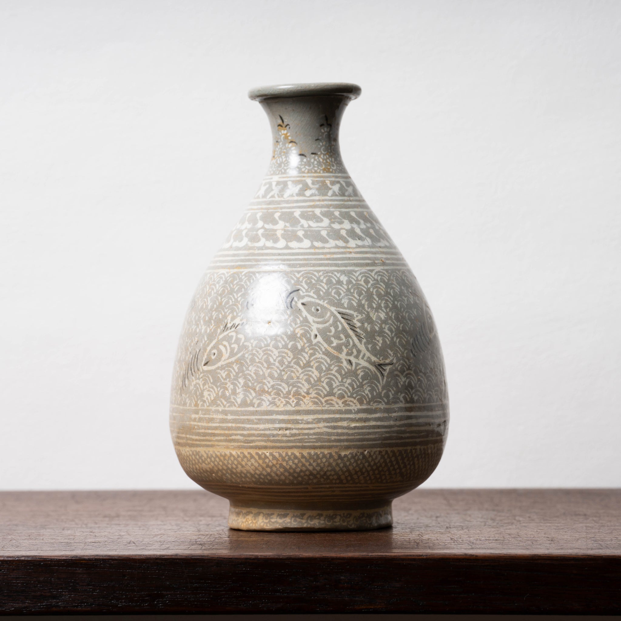 古代 高麗青磁 白泥象嵌鉢 幅約18.8㎝ 東さ7-0414④ 古代 高麗青磁 白