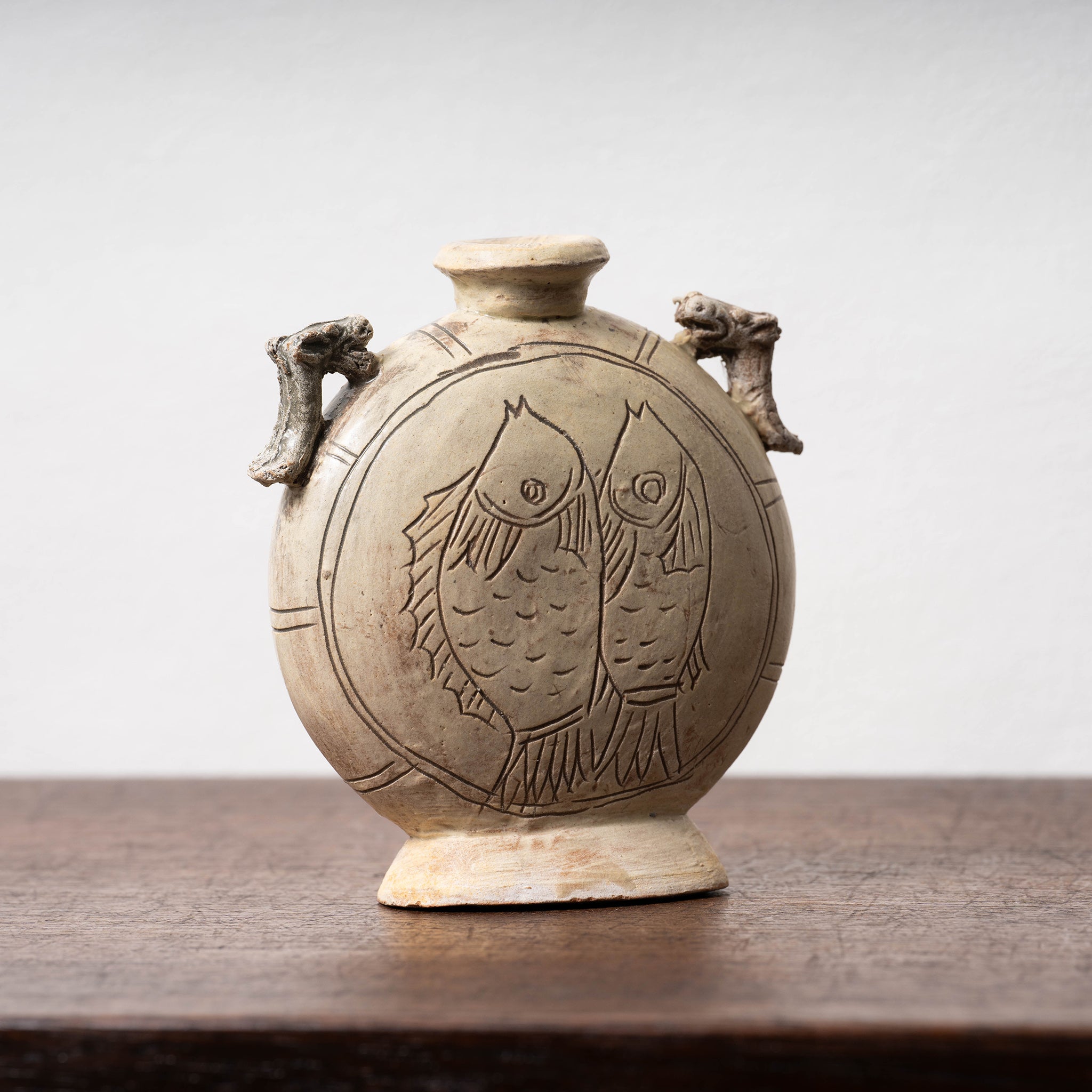 古代 李朝壺 幅約13㎝ 東さ7-0710① 古代 李朝壺 幅約13㎝ 東さ7