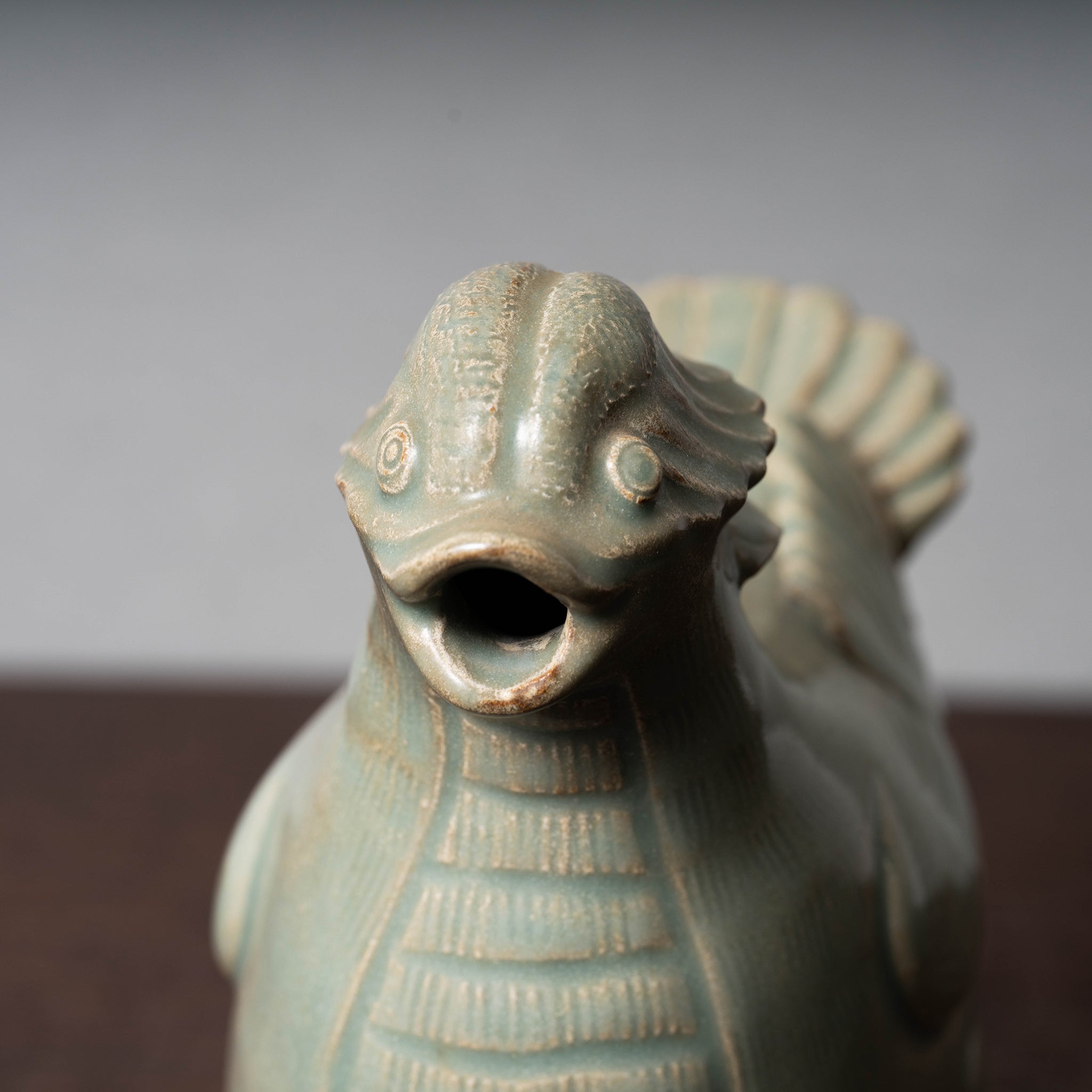 中国宋時代 鶏形青磁水注 高さ32㎝ トヒチ 東な7-