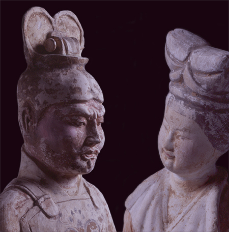 隋代 俑 隋代 俑 隋代 俑 隋代 俑 隋代 俑 A painted pottery warrior,