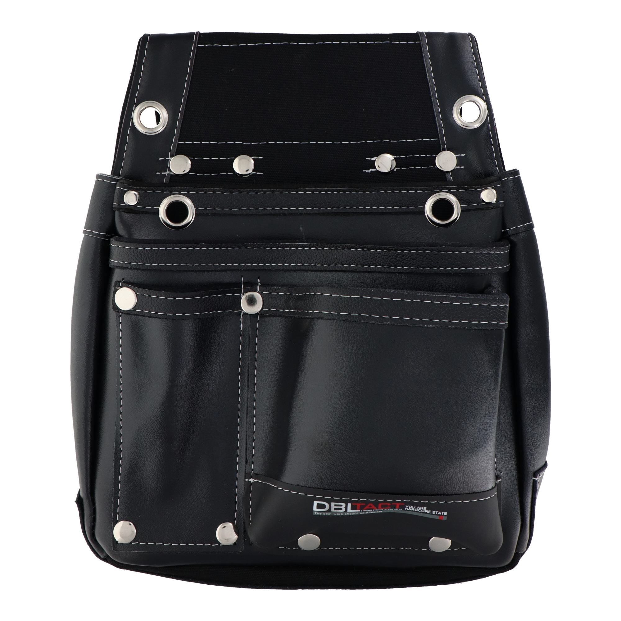 DTL-07-BK 作業ベルト・収納袋 釘袋 本革卓越 釘袋2段 ブラック｜株式