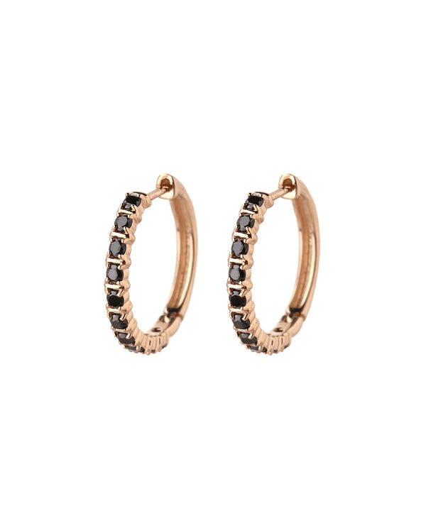 SIENAROSE】ブラックダイヤスナップピアス[M]｜アネモネ・シエナロゼ