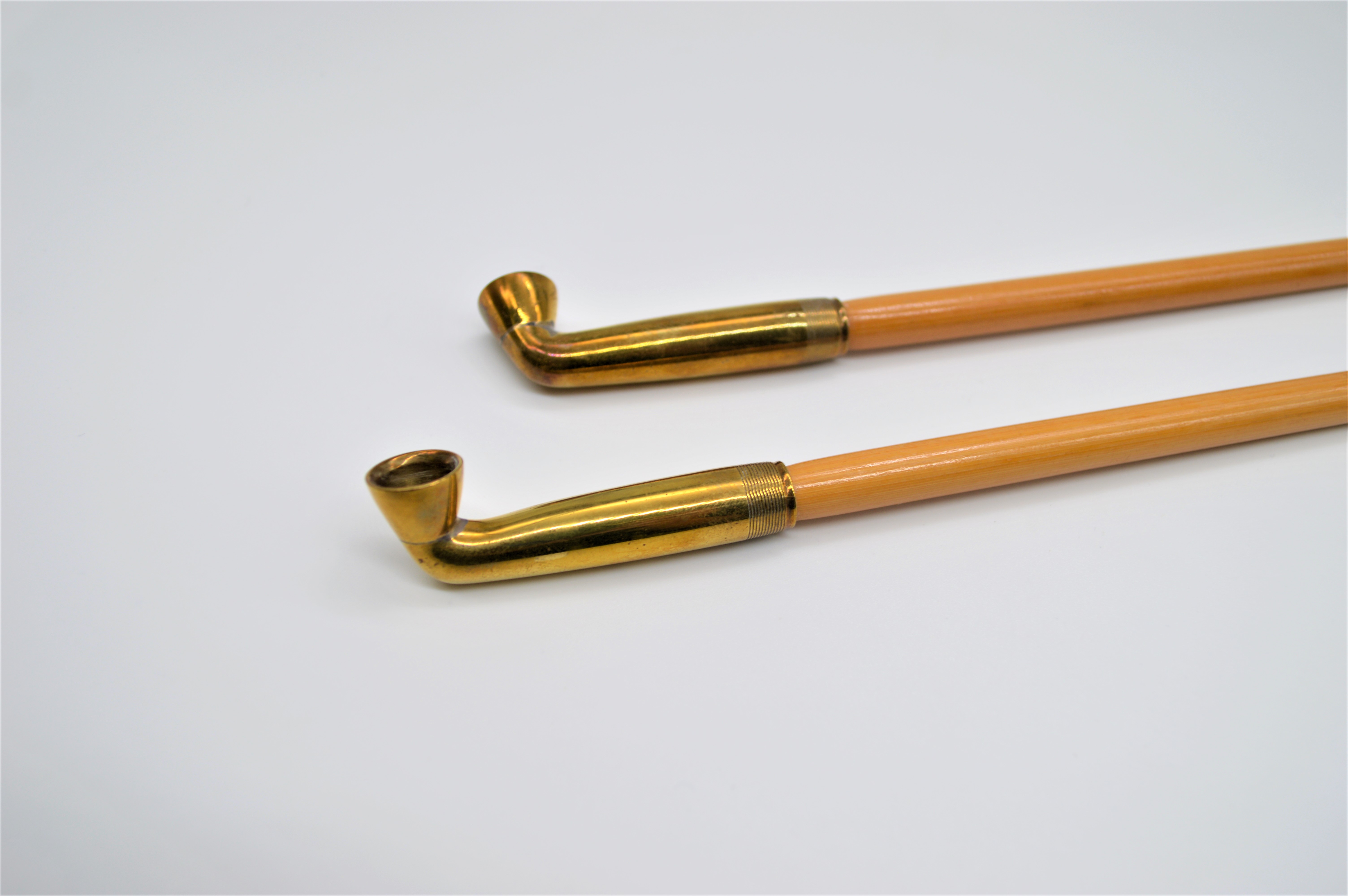 如心斎好筋煙管一双 浄益作