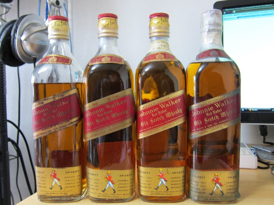 ジョニーウォーカー・レッドラベル1980年代流通 コールドベック正規品