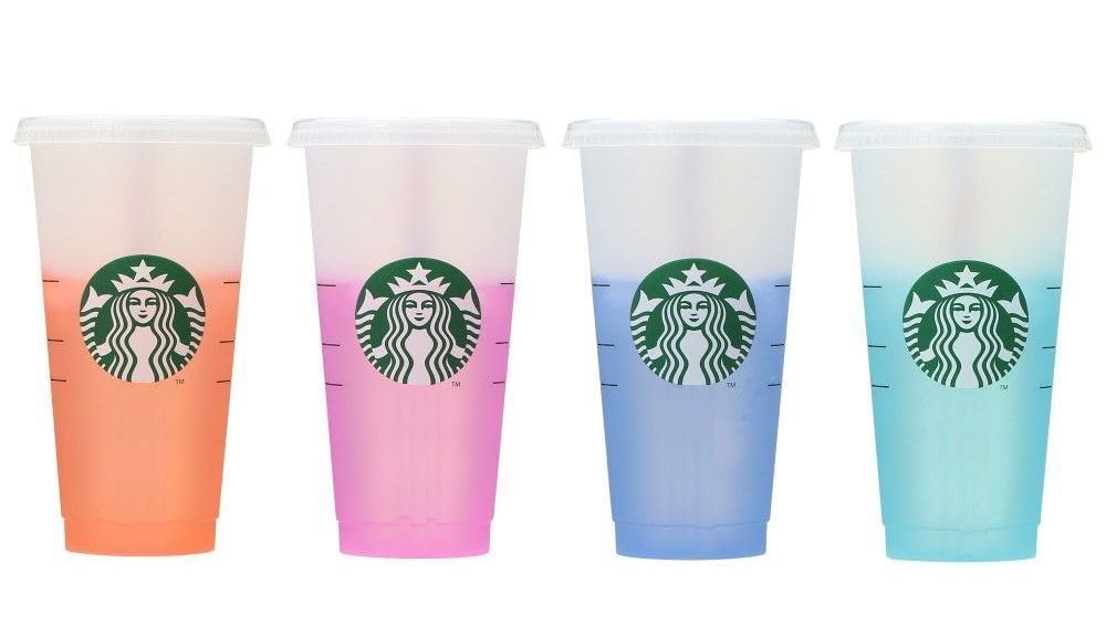 5個】カラーチェンジング リユーザブル コールドカップ709ml