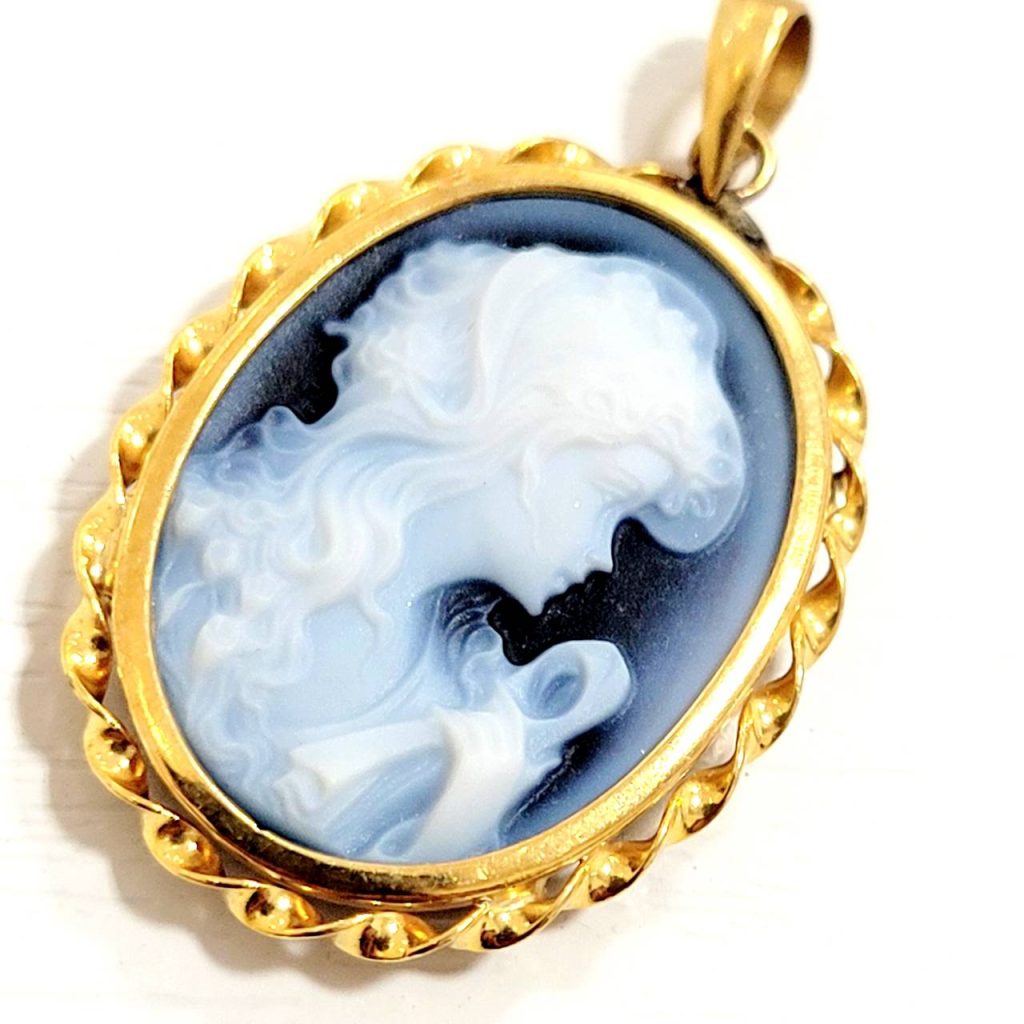k18 カメオ ペンダントトップ ネックレス ブローチ シェルカメオ レア