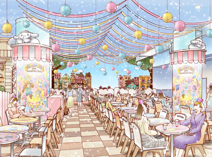 美品 シナモロール シナモンフレンズ レプリカ絵画 サンリオ サンリオ