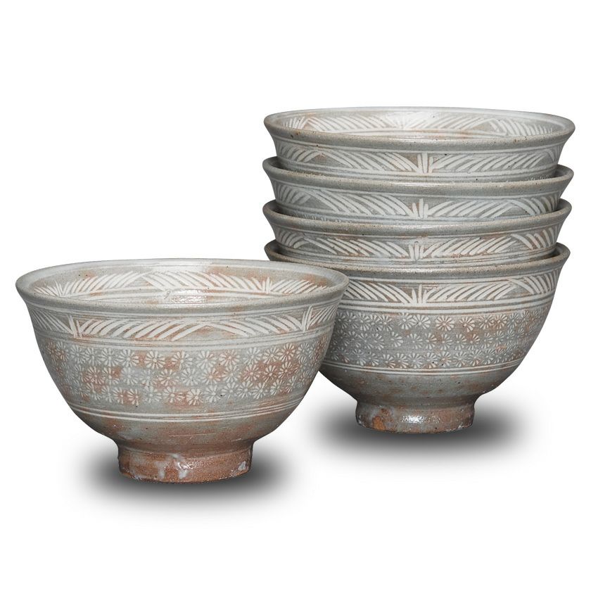 イ907 茶碗『号香舟作』『十牛数茶碗10客共箱』茶道具抹茶碗