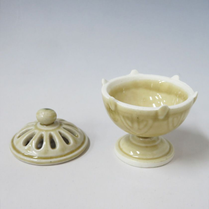 茶道具 蓋置 舶来写五徳蓋置 不染斉書付 No233F 茶道具 蓋置 舶来写