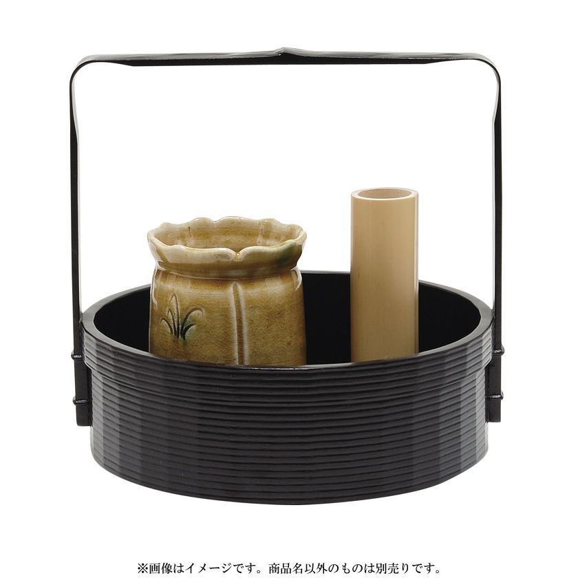 茶道具 黒一閑塗 丸手付 煙草盆 宗明 共箱 山中塗 宗旦好 茶会 茶事