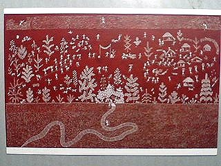 インドのフォークアート「ワルリー画」（ナマステインディアで3人の