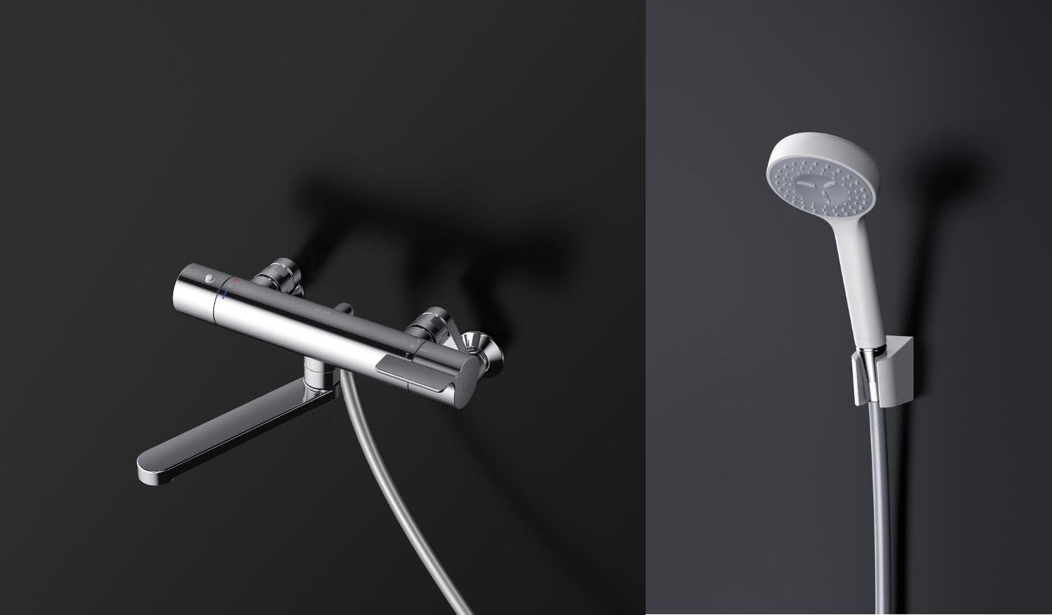 TOTO壁付サーモ水栓シャワーヘッド類付属TMHG40C