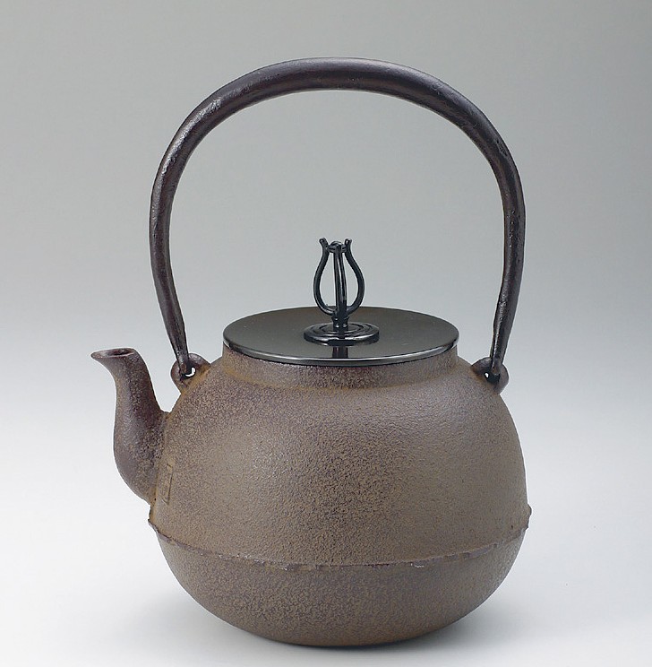 通販販売【茶道具】 鉄瓶 常盤形 淡々斎好写 *菊地政光* 8号*[M340