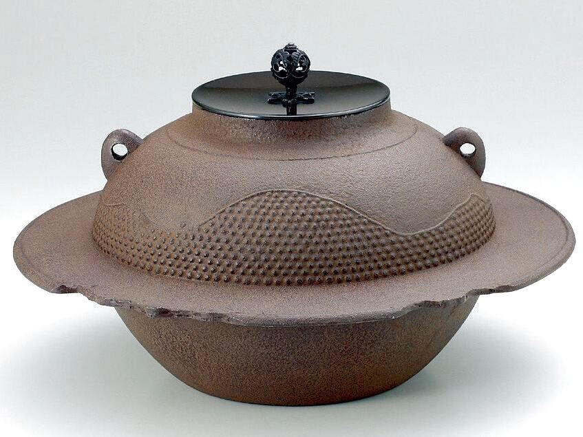 通販販売【茶道具】 透木釜 遠山霰地紋 *菊地政光* [kmh90813]茶道道具