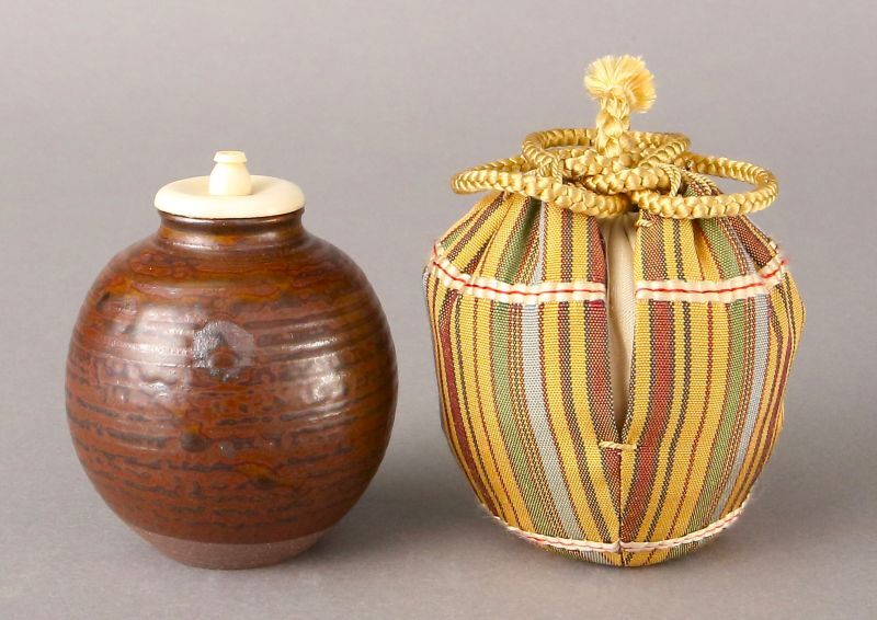 茶道具【茶道具】名物「奈良文琳」写 茶入 笹田有祥 *名物茶入*五島美術館