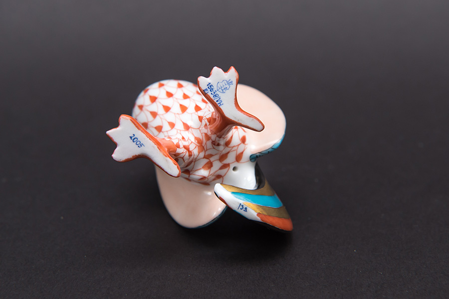 ヘレンド 干支フィギュリン（2005年）「酉（トリ）」（レッド）を