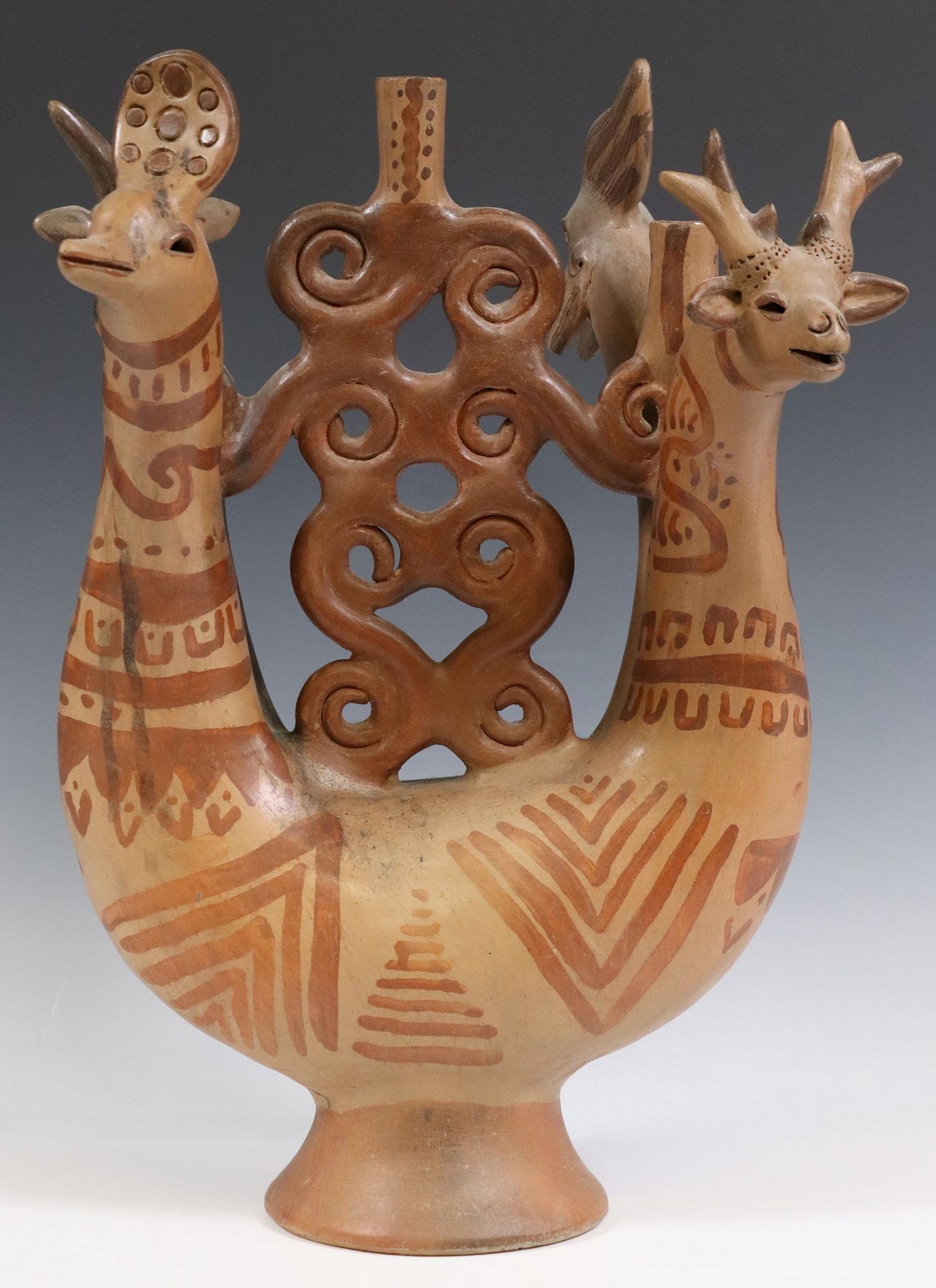HERON MARTINEZ MENDOZA (ATTRB) POTTERY CANDELABRUM sold at auction