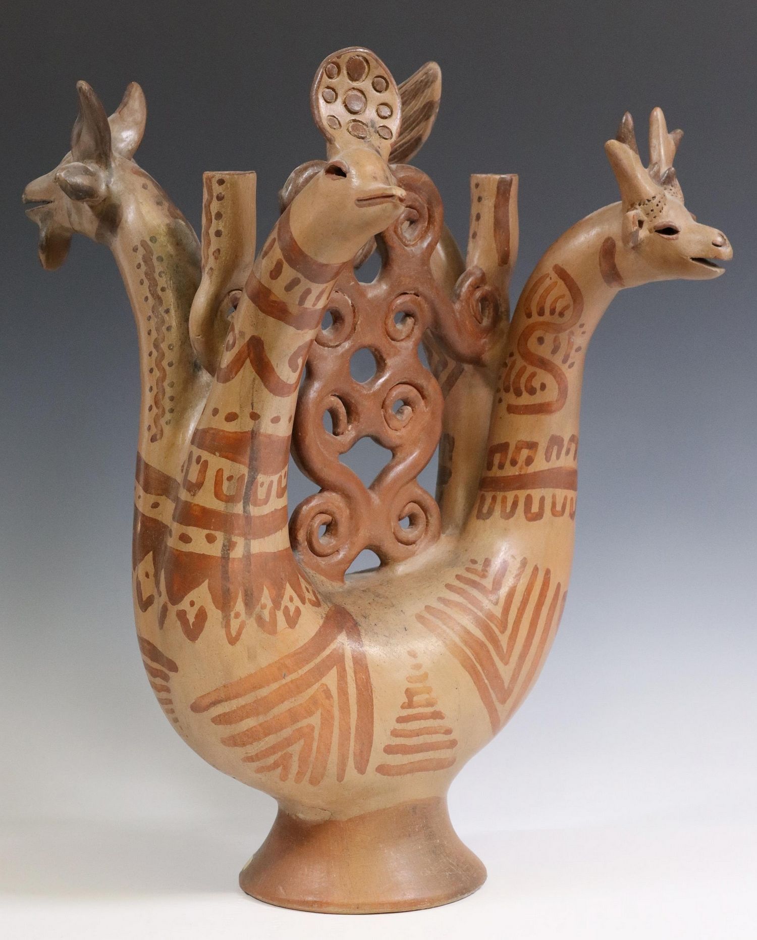 HERON MARTINEZ MENDOZA (ATTRB) POTTERY CANDELABRUM sold at auction