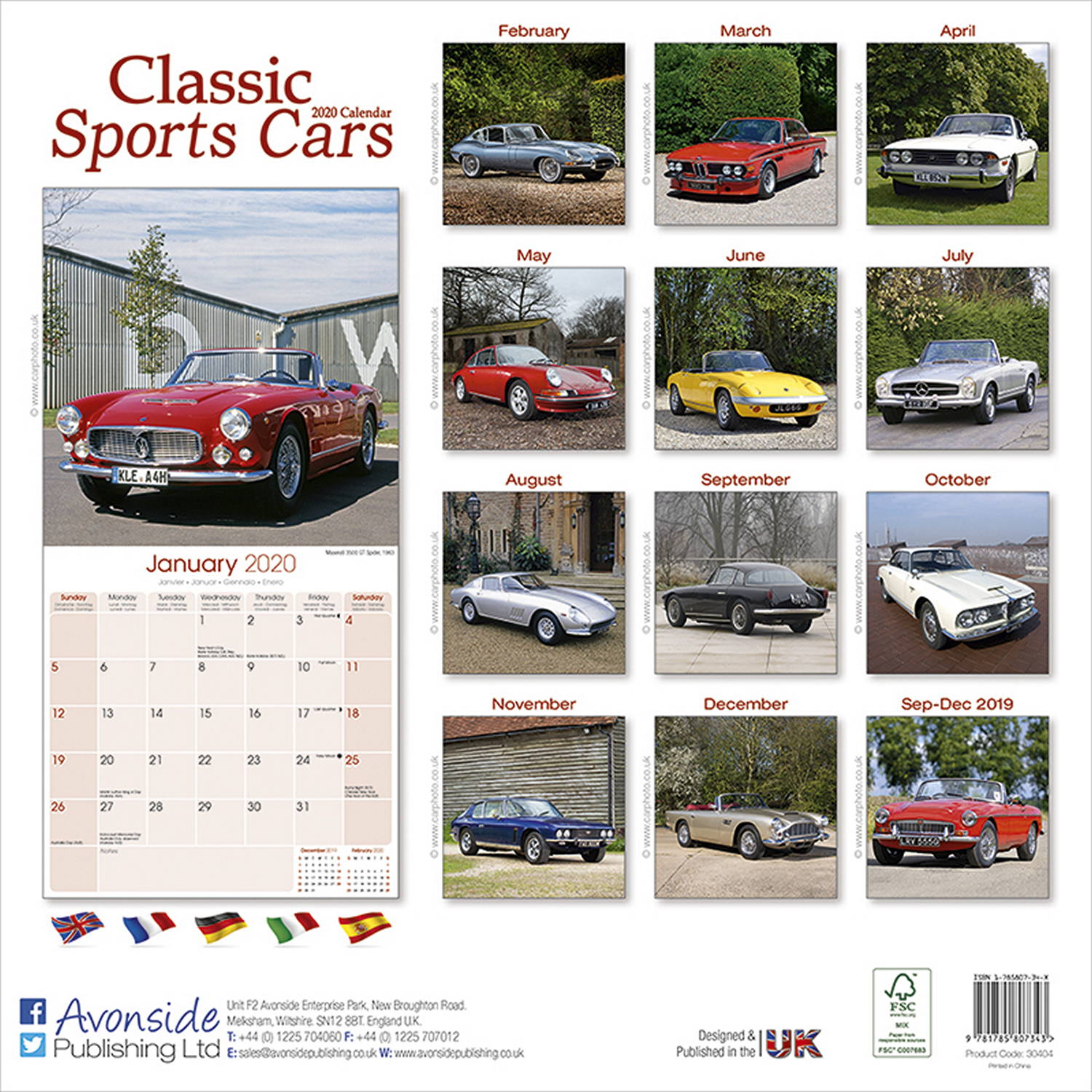 クラシックカー カレンダー 2019 2020