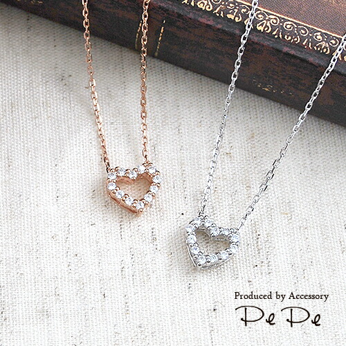 ネックレス シルバー925 ロジウムコーティング ピンクゴールド