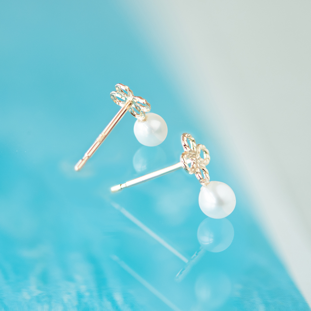 SIENA ROSE シエナロゼ スリーパール K10 ピアス パール SIENA ROSE