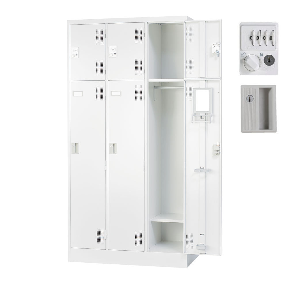 オフィス家具市場 日本製 ロッカー3人用 シリンダー錠