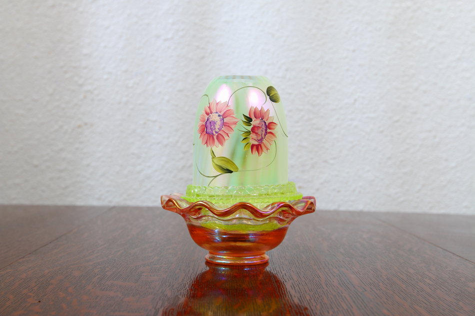 Fentonフェントン ヴァセリン/オパールセントガラス フェアリーランプ