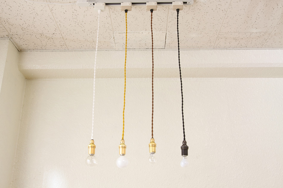 逆さ ペンダントライト おしゃれ照明 ハンドメイド グレー コード 90cm