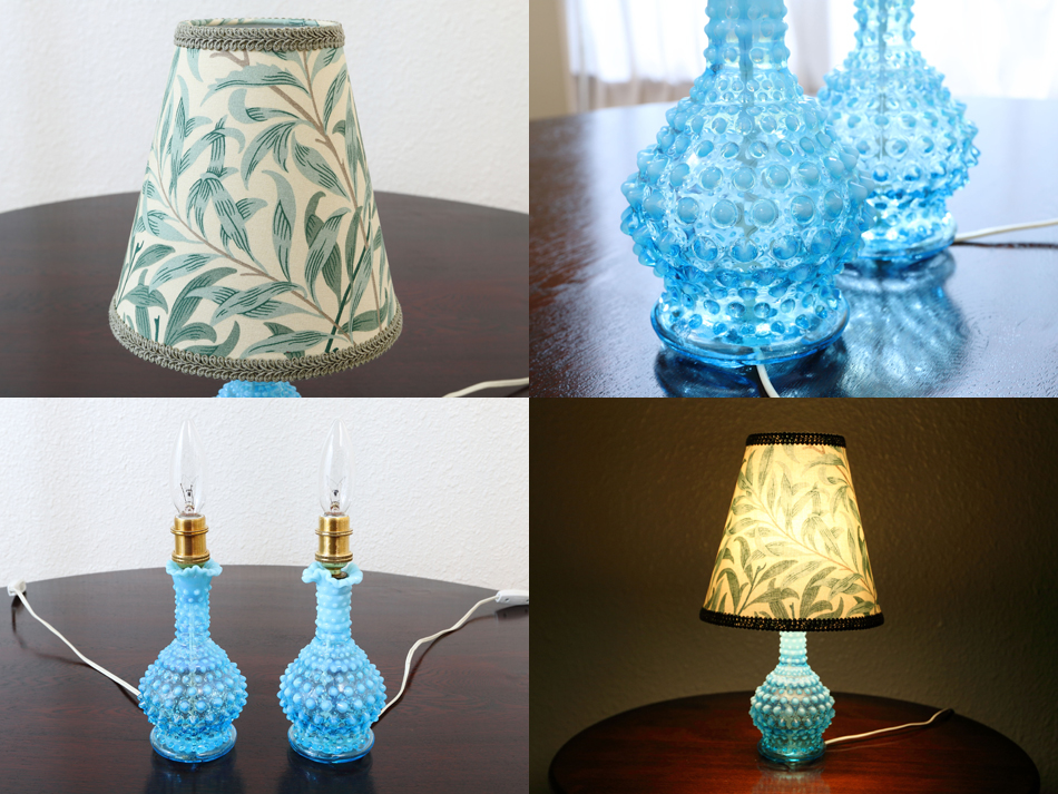 オールドフェントンFenton ブルーオパールセントホブネイルガラス