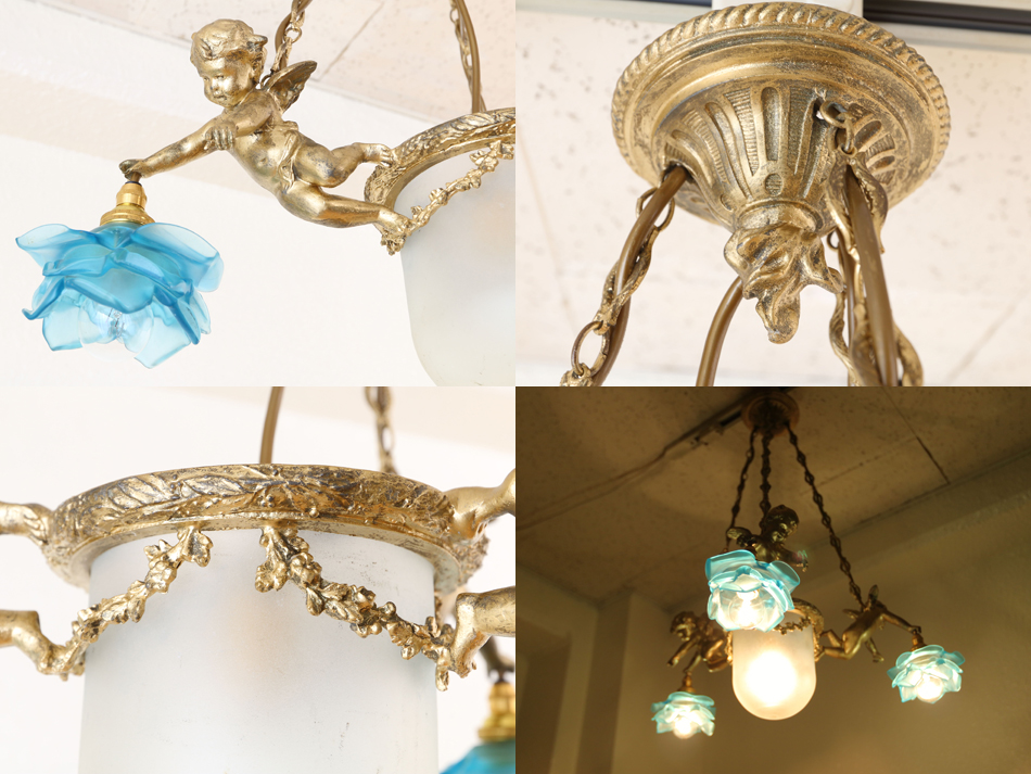 フランス アンティーク 天使 エンジェル 注文 シャンデリア ペンダント