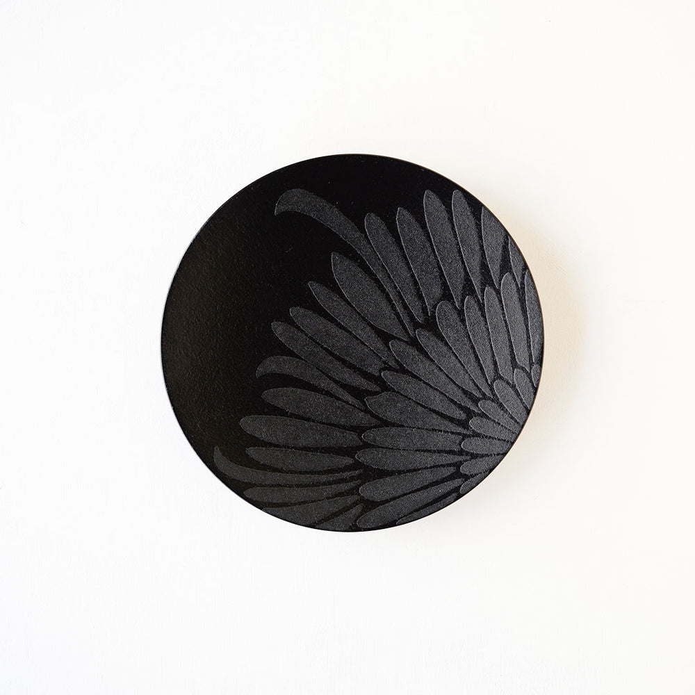 赤木明登さん作天廣皿6.5寸黒桐