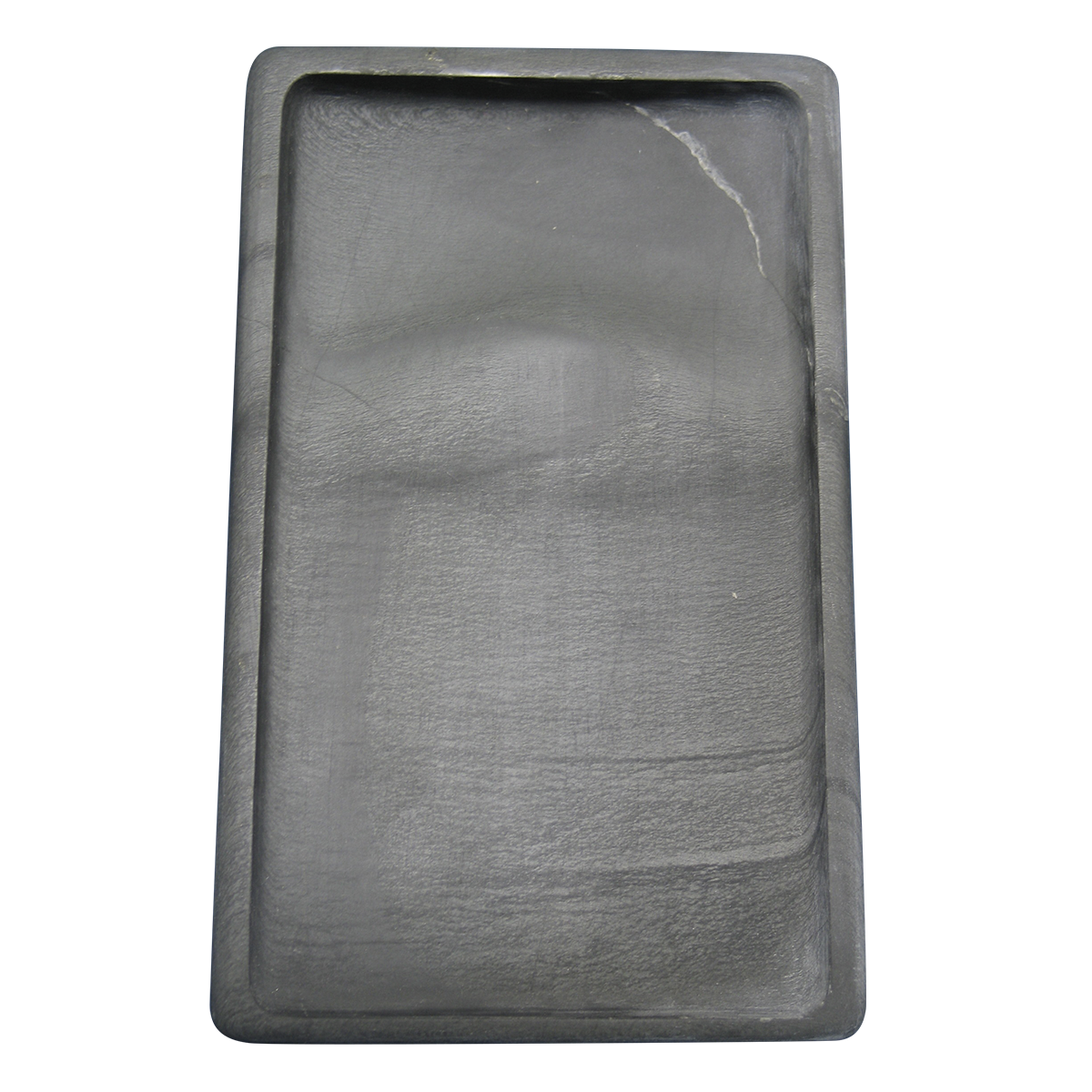 硯 端渓 水岩 長方硯 本体22.9-18.5-5.1cm 5.85kg 紫石