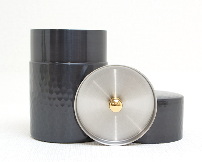 和雑貨 四季彩堂 オンラインショップ / 鎚目茶筒 純銅黒銅仕上げ