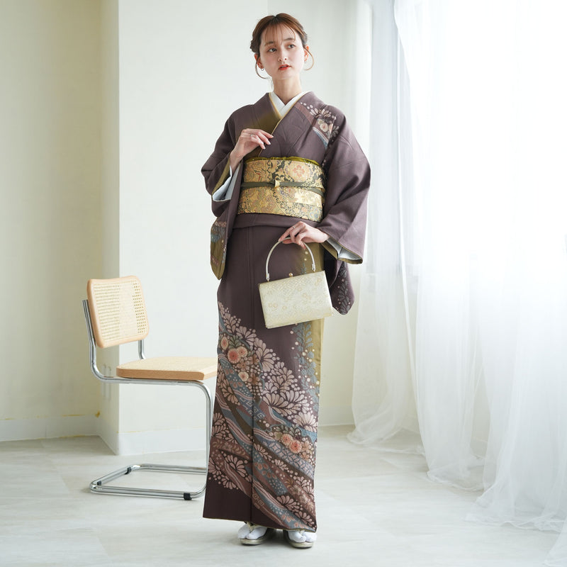 辻が花訪問着 正絹 結婚式 入学式 発表会 豪華 パーティー 謝恩会 食事会