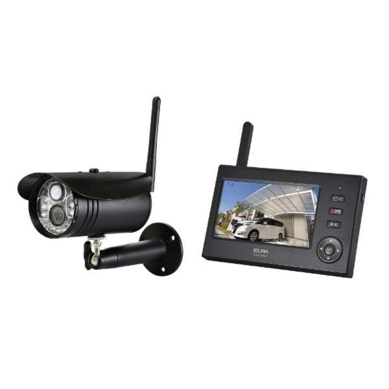楽天市場】【即日出荷】朝日電器 ELPA ワイヤレス防犯カメラ＆モニター