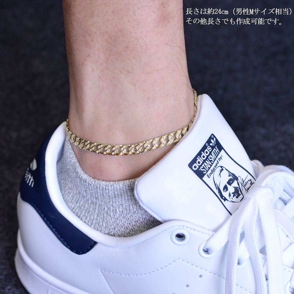 楽天市場】アンクレット メンズ K18 18K ゴールド プラチナ コンビ