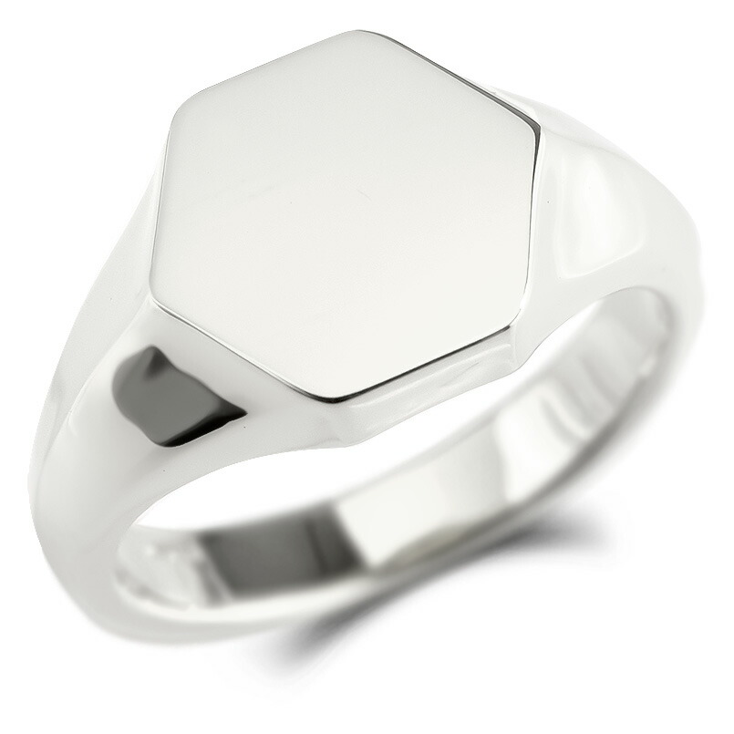 楽天市場】シルバー リング 印台 指輪 シグネットリング sv925 地金 六