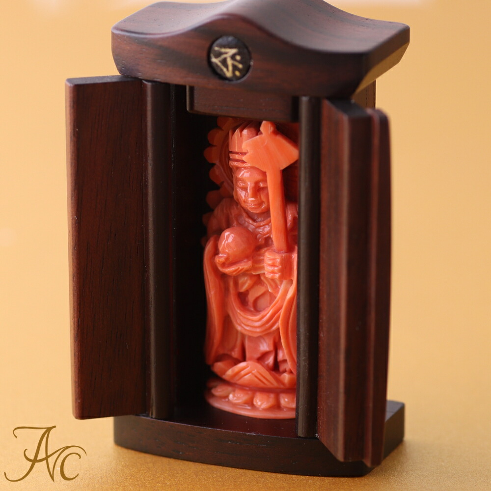 楽天市場】1点物 守り本尊・桃珊瑚 『阿弥陀如来』一光作 3月 誕生石