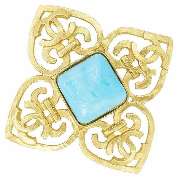 ブローチ 海外で買い集めたブローチ CCロゴゴールド ブローチ 新品未