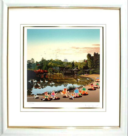 美品】ヒロ・ヤマガタ 日本のエッセンス 金閣寺 自筆サイン 美品】ヒロ